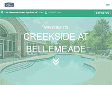 Tablet Screenshot of creeksideatbellemeade.com